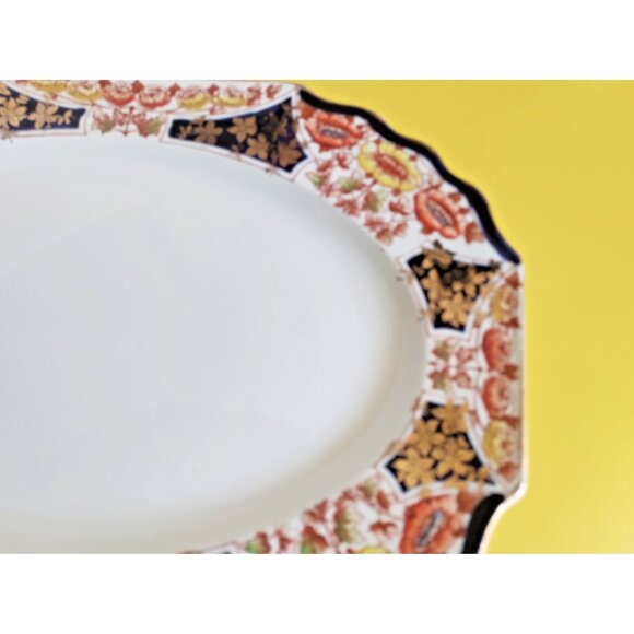 Vintge Myott Serving Platter Derbytone 14 1/2" x 10 1/4" - Picture 3 of 13